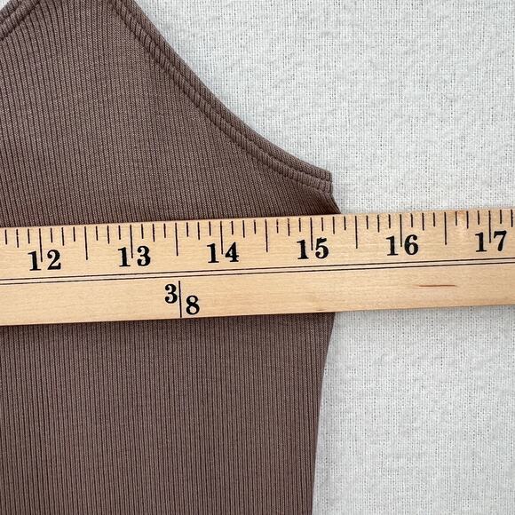 PARADE Perfect Rib Midi Dress Womens M Truffle Brown Spaghetti Strap Scoop Neck - Picture 14 of 16